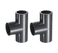 sourcing map Tee PVC Fitting 3/4" 3 Way Connector Furniture Build Grade Pipe Coupling Elbow Fittings for Sewer Plumbing Drain Pipe Water Supplies Build Garden