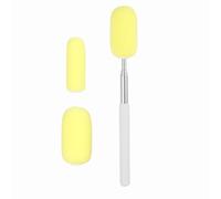 sourcing map Telescoping Sponge Stick for Pottery, 27 Inch Length Detachable Pottery Sponges Tools with 4 Detachable Heads for Clay Shaping & Clean Up Excess Water, White/Yellow