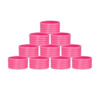 sourcing map Tennis Racket Silicone Racquet Grip Ring Racket Band Rubber Ring Non Slip Absorbent Overgrip in Place for Badminton Squash Handle, Fuchsia 10Pcs