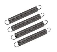 sourcing map Tension Spring,10mm OD,1mm Wire Size,136mm Extended Length,80mm Free Length,Spring Steel,3.3Lbs Load Capacity,Grey 4pcs