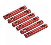 sourcing map Tent Rope Adjusters, 60mm 2 Hole Aluminum Alloy Tensioners Guyline Cord Fasteners for Outdoor Camping Hiking, Red Pack of 6