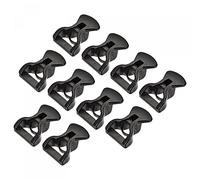 sourcing map Tent Rope Buckles, 4mm Plastic Guyline Adjuster Cord Tensioners for Outdoor Camping Canopy Tarp, Black Pack of 20