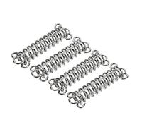 sourcing map Tent Spring Buckle, Heavy Type Stainless Steel Rope Tensioner Accessories for Awning Tarps Tents Wire Racks, Pack of 8