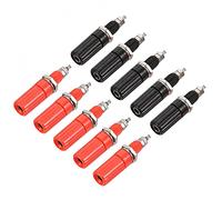 sourcing map Terminal Binding Post Amplifier Jack Speaker Connector Screw Plug Black Red 5 Set