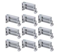 sourcing map Terminal Blocks 10 Pack TBR-F Rail Mount Fuse Holder Screw Terminal Block Wire End Bracket Stopper Din Rail Screw Fixed Gray for DIY Electronic Circuits Machine Appliances