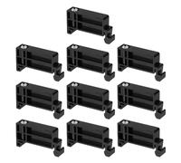 sourcing map Terminal Blocks 10 Pack TBR-F Rail Mount Fuse Holder Screw Terminal Block Wire End Bracket Stopper Din Rail Screw Fixed Black for DIY Electronic Circuits Machine Appliances