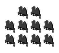 sourcing map Terminal Blocks 10 Pack UK-2.5B Rail Mount Fuse Holder Screw Terminal Block Wire End Bracket Stopper Din Rail Screw for DIY Electronic Circuits Machine Appliances, Black