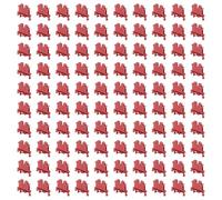 sourcing map Terminal Blocks 100 Pack UK-2.5B Rail Mount Fuse Holder Screw Terminal Block Wire End Bracket Stopper Din Rail Screw for DIY Electronic Circuits Machine Appliances, Red