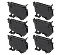 sourcing map Terminal Blocks 6 Pack UK5 Rail Mount Fuse Holder Screw Terminal Block Wire End Bracket Stopper Din Rail Screw Fixed Black for DIY Electronic Circuits Machine Appliances