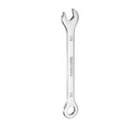 sourcing map Thin Combination Wrench 1/4" 30Cr13 Stainless Steel Quenching Polish Mini Combination Spanner with Offset 12-Point Box End and 15° Angled Open End for Auto Repairs