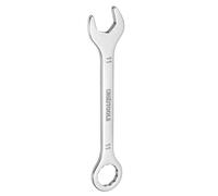 sourcing map Thin Combination Wrench 11mm Offset 6-Point Ended Box & 15° Angled Open End Mini Combination Wrench 30Cr13 Stainless Steel Quenching Polish Metric Spanner for Auto Repairs