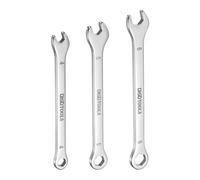 sourcing map Thin Combination Wrench Set 4/5/6mm Offset 6-Point Ended Box and 15° Angled Open End Mini Combination Wrench 30Cr13 Stainless Steel Metric Spanner with for Auto Repairs