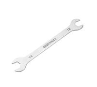 sourcing map Thin Open End Wrench 12mm x 14mm Metric Sandblasting Plated 3cr13 Stainless Steel, Double Ended Slim Spanner for Household Maintenance and General Repairs