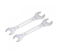 sourcing map Thin Open End Wrench, 16mm x 17mm Metric Mirror-Chrome Plated High Carbon Steel, for Household Maintenance and General Repairs, 2 Pcs