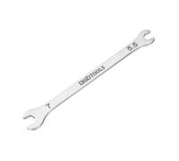 sourcing map Thin Open End Wrench 5.5mm x 7mm Metric Sandblasting Plated 3cr13 Stainless Steel, Double Ended Slim Spanner for Household Maintenance and General Repairs