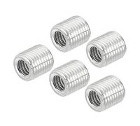 sourcing map Thread Reducing Nuts Insert M10 x 1mm Male to M6 x 1mm Fine Thread Female Adapters 10mm Long Pipe Fitting Conversion Sleeve Reducer, Pack of 5