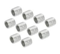 sourcing map Thread Reducing Nuts Insert M10 x 1mm Male to M8 x 1mm Fine Thread Female Adapters 10mm Long Pipe Fitting Conversion Sleeve Reducer, Pack of 10