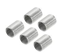 sourcing map Thread Reducing Nuts Insert M12 x 1mm Male to M10 x 1mm Fine Thread Female Adapters 15mm Long Pipe Fitting Conversion Sleeve Reducer, Pack of 5