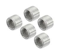 sourcing map Thread Reducing Nuts Insert M14 x 1mm Male to M10 x 1mm Fine Thread Female Adapters 10mm Long Pipe Fitting Conversion Sleeve Reducer, Pack of 5