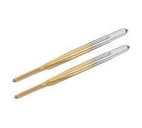 sourcing map Thread Tap Metric M1.6 x 0.35, Titanium Coated Cobalt HSS (High Speed Steel) 3 Straight Flutes Machine Mini Micro Screw Threading Tapping Repair Tool for Watches and Clocks, 2pcs