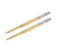 sourcing map Thread Tap Metric M1.9 x 0.4, Titanium Coated Cobalt HSS (High Speed Steel) 3 Straight Flutes Machine Mini Micro Screw Threading Tapping Repair Tool for Watches and Clocks, 2pcs