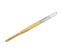 sourcing map Thread Tap Metric M2 x 0.4, Titanium Coated Cobalt HSS (High Speed Steel) 3 Straight Flutes Machine Mini Micro Screw Threading Tapping Repair Tool for Watches and Clocks