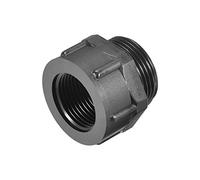 sourcing map Threaded Reducing Bushings Nylon Connector Adaptor M25 Male Thread to M20 Female Thread Black
