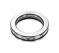 sourcing map Thrust Ball Bearings, 55mm Bore 78mm OD 16mm Thick 51111 Single Row Roller, Chrome Steel Axial Ball Bearing, ABEC5