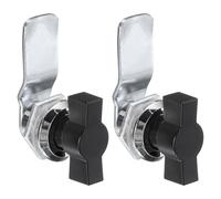 sourcing map Thumb Operated Offset Cam Lock, 5/7 Inch Cylinder Length Aluminum Alloy t Handle Swing Knob Turn Lock for Electric Box Mailbox (White, Pack of 2)