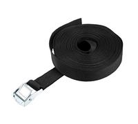 sourcing map Tie Down Strap Cam Buckle Lashing Strap 1" x 23Ft 176lb 80Kg Load Polypropylene for Moving Securing Cargo, Black