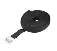 sourcing map Tie Down Strap Cam Buckle Lashing Strap 1" x 33Ft 176lb 80Kg Load Polypropylene for Moving Securing Cargo, Black