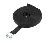 sourcing map Tie Down Strap Cam Buckle Lashing Strap 1" x 39Ft 176lb 80Kg Load Polypropylene for Moving Securing Cargo, Black