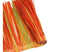 sourcing map Tiki Straw Roof 118" x 20" Mexican Artificial Palm Straw Rolls Hut Grass Skirting Roof for Garden Patio Tiki Bars Fence Party Decoration, Maple Red