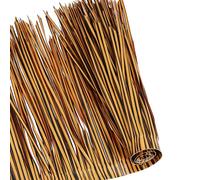 sourcing map Tiki Straw Roof 118" x 20" Mexican Artificial Palm Straw Rolls Hut Grass Skirting Roof for Garden Patio Tiki Bars Fence Party Decoration, Black Streak Grass