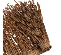sourcing map Tiki Straw Roof 118" x 24" Mexican Artificial Palm Straw Rolls Hut Grass Skirting Roof for Garden Patio Tiki Bars Fence Party Decoration, Twisted Vine Dry Gray
