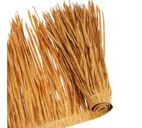 sourcing map Tiki Straw Roof 40" x 20" Mexican Artificial Palm Straw Rolls Hut Grass Skirting Roof for Garden Patio Tiki Bars Fence Party Decoration, Spotted Yellow