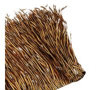 sourcing map Tiki Straw Roof 40" x 24" Mexican Artificial Palm Straw Rolls Hut Grass Skirting Roof for Garden Patio Tiki Bars Fence Party Decoration, Twisted Vine Black Streak