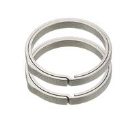 sourcing map Titanium Keychain Rings, 2 Pcs 0.9-inch Split Side Pushing Key Rings Split Key Ring Circle Assorted for Home Car Office Keys Attachment Key Chain, Silver