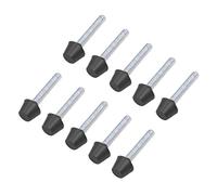 sourcing map Toggle Clamp Foot Rubber Head Carbon Steel M4x25mm 10pcs