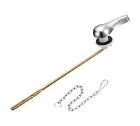 sourcing map Toilet Handle Replacement Kit Universal Front Mount Toilet Flush Handle Toilet Trip Lever with Chain for Bathroom Toilet Tank, ABS Iron