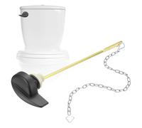 sourcing map Toilet Handle Replacement Kit, Zinc Alloy Toilet Handle Lever with Stainless Steel Flapper Chains, Universal Front Mount Toilets Flush Lever Replacement, Black Bronze