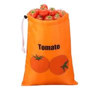 sourcing map Tomato Storage Bag, Reusable Produce Bags with Drawstring, Food Storage Bag for Fruits and Vegetables Fresh Plant Gardening Red