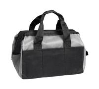 sourcing map Tool Bag Organizer, Large 12 Inch Wide Mouth Oxford Fabric Waterproof Tool Bag Tool Tote Tool Storage Hand Bags with 6 Pockets for Outdoor Men Women Repairman, Gray