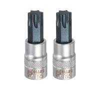 sourcing map Torx Bit Socket 3/8" Drive T55,Star Head,2Pcs | S2 Steel, Screwdriver Drill Bits, CR-V Steel Socket Adapter, for Home Auto Axle Hex Nuts Bolts Repair