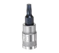 sourcing map Torx Bit Socket T20 Solid Star 1/4" Drive 1.46" Length S2 Steel Bit CR-V Socket for Ratchet Wrench, Slide Bar, Extension Rod
