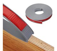 sourcing map TPE U-Shape Edge Banding Self Adhesive Flexible Veneer Edging Trim 4m x 18mm Furniture Edge Protector for Shelf Cabinet Table Repair (Gray)