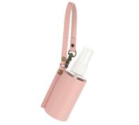 sourcing map Travel Empty Spray Bottles with Leather Bag Holders, 30ml Refillable Leakproof Bottles Travel Size, Portable Hand Soap Containers for Cosmetic Perfume Air Freshener,Pink