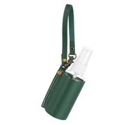 sourcing map Travel Empty Spray Bottles with Leather Bag Holders,Dark Green | 30ml,Refillable Leakproof Bottle Travel Size,Portable Hand Soap Containers for Cosmetic Perfume Air Freshener
