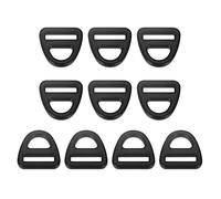 sourcing map Triangle Buckle Adjuster, 10Pcs 3/4 Inch Triangle D Rings Adjuster Triangle with bar Swivel Clip for Webbing Bag Straps, Matte Black