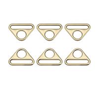 sourcing map Triangle Buckle Adjuster, 6Pcs 1 Inch Triangle D Rings Adjuster Triangle with bar Swivel Clip for Webbing Bag Strap, Bronze
